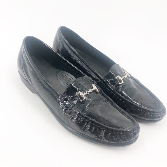 ✅ SAS 11.5 Black Patent Leather Horse Bit Loafer - Picture 1 of 4